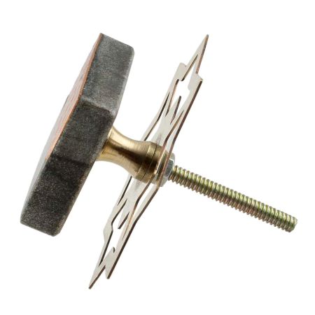 Grey Stone Copper Square Dresser Knobs